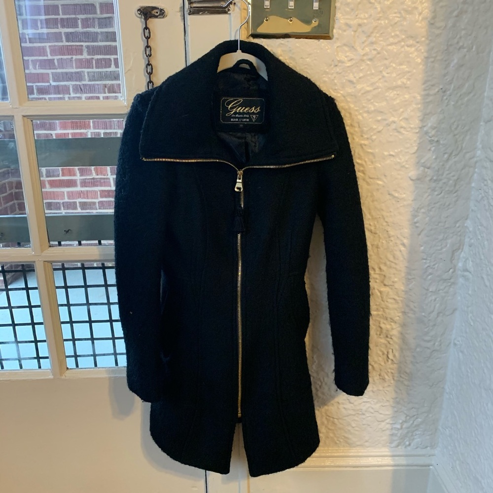 Black guess wool coat
